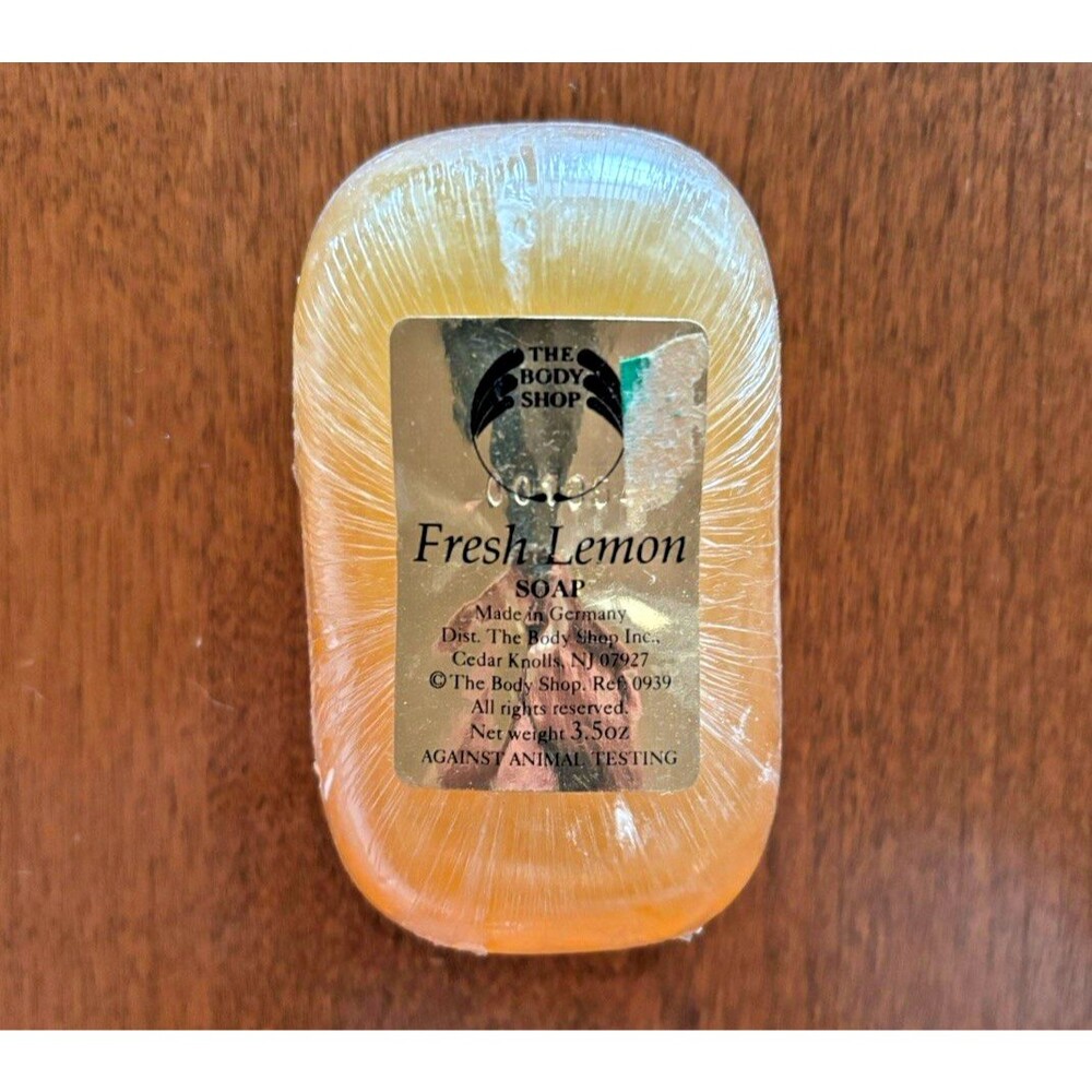 The Body Shop Glycerin Bar Soap Fresh Lemon 100% Vegetable Base Made In Germany